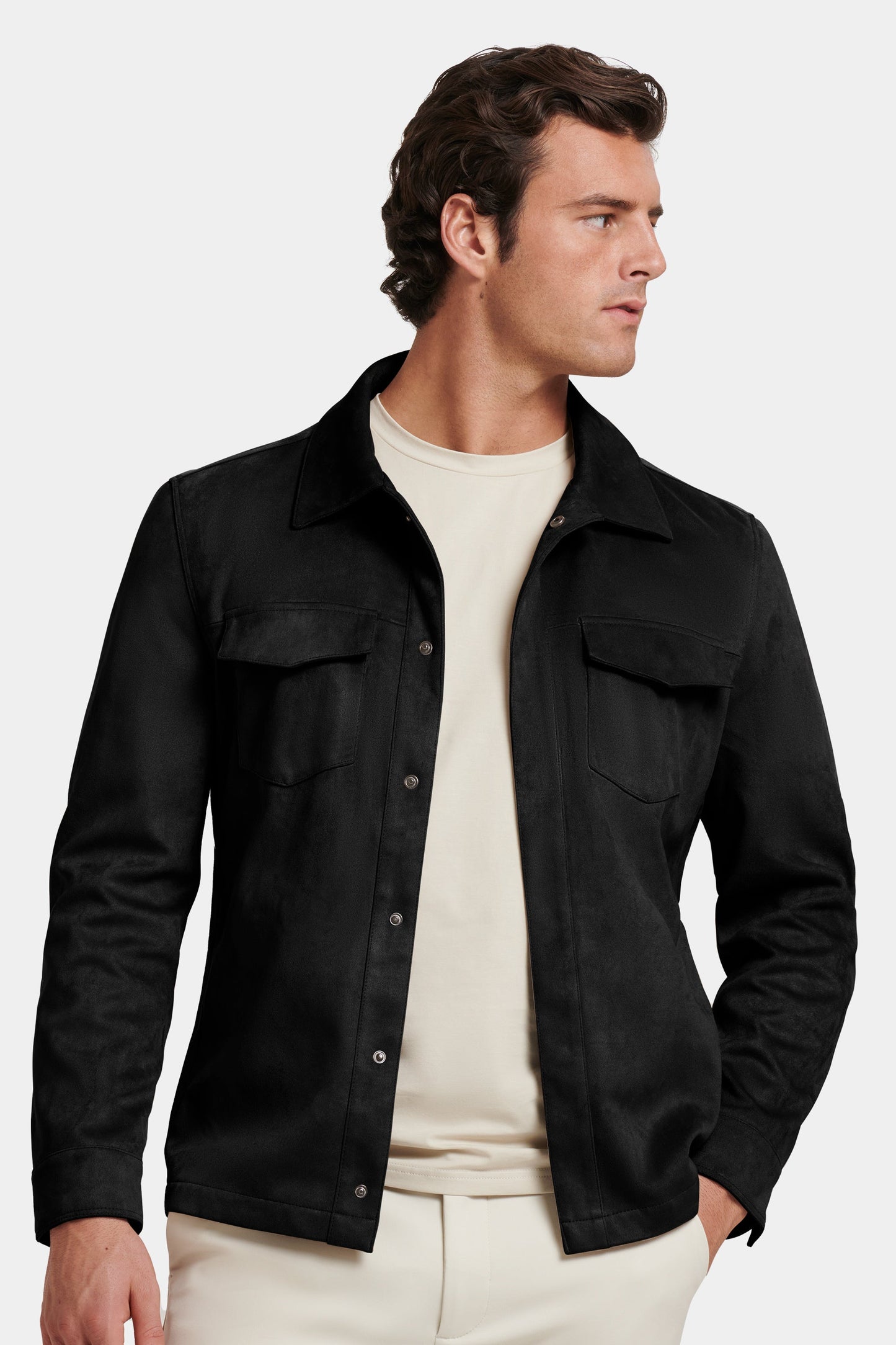 LA CAMISA OVERSHIRT DE SUEDE SINTÉTICO PIO