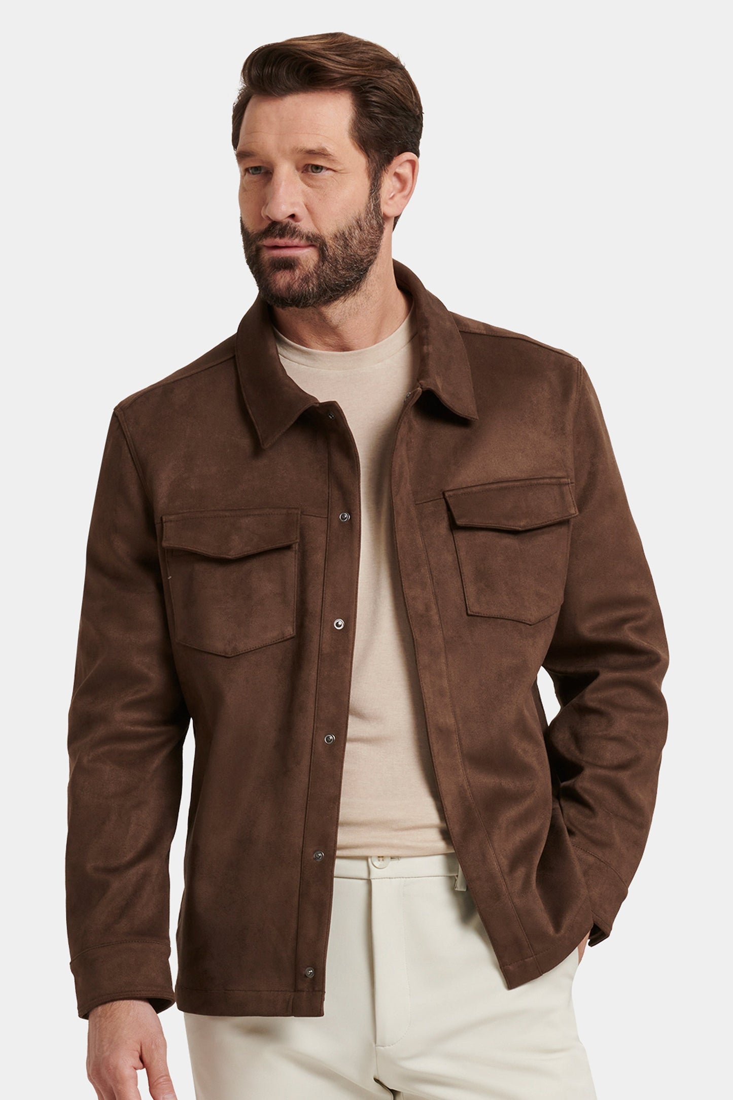 LA CAMISA OVERSHIRT DE SUEDE SINTÉTICO PIO