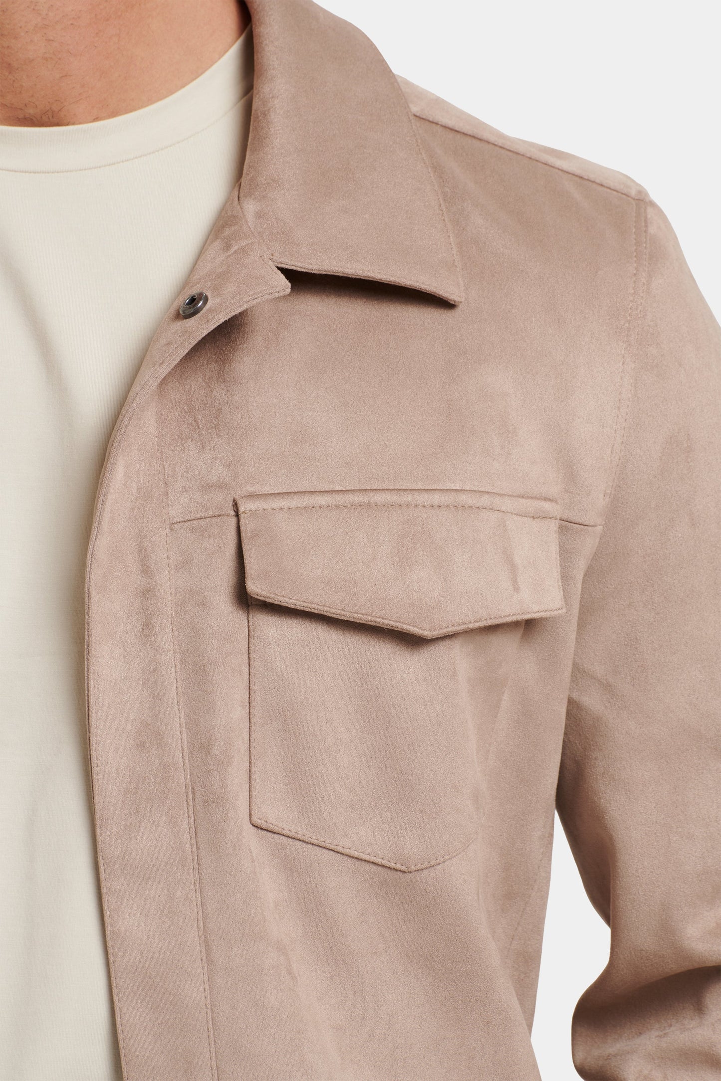 LA CAMISA OVERSHIRT DE SUEDE SINTÉTICO PIO