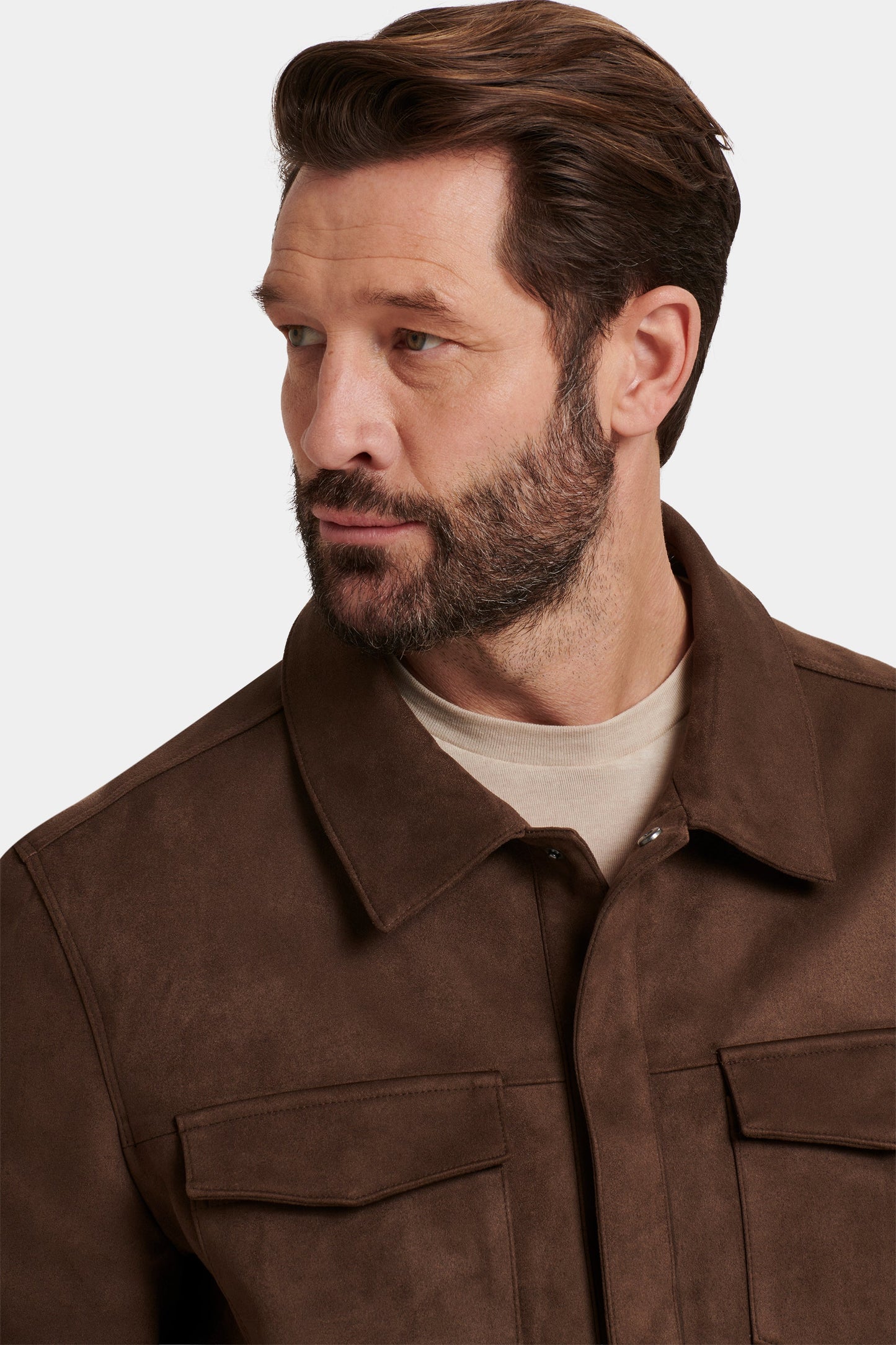 LA CAMISA OVERSHIRT DE SUEDE SINTÉTICO PIO
