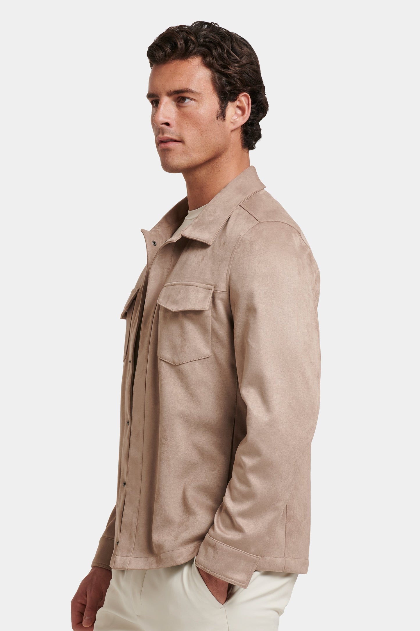 LA CAMISA OVERSHIRT DE SUEDE SINTÉTICO PIO