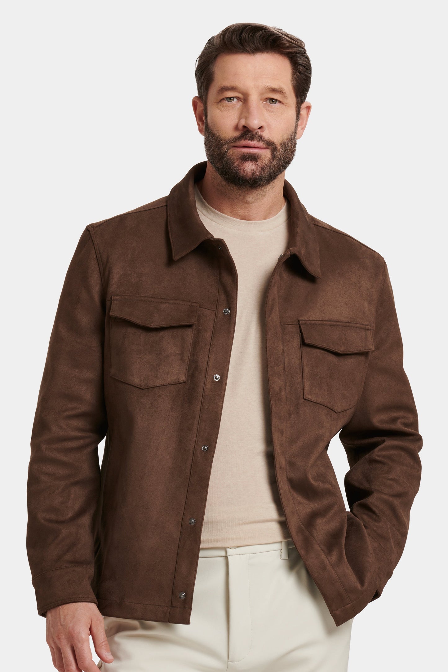 LA CAMISA OVERSHIRT DE SUEDE SINTÉTICO PIO