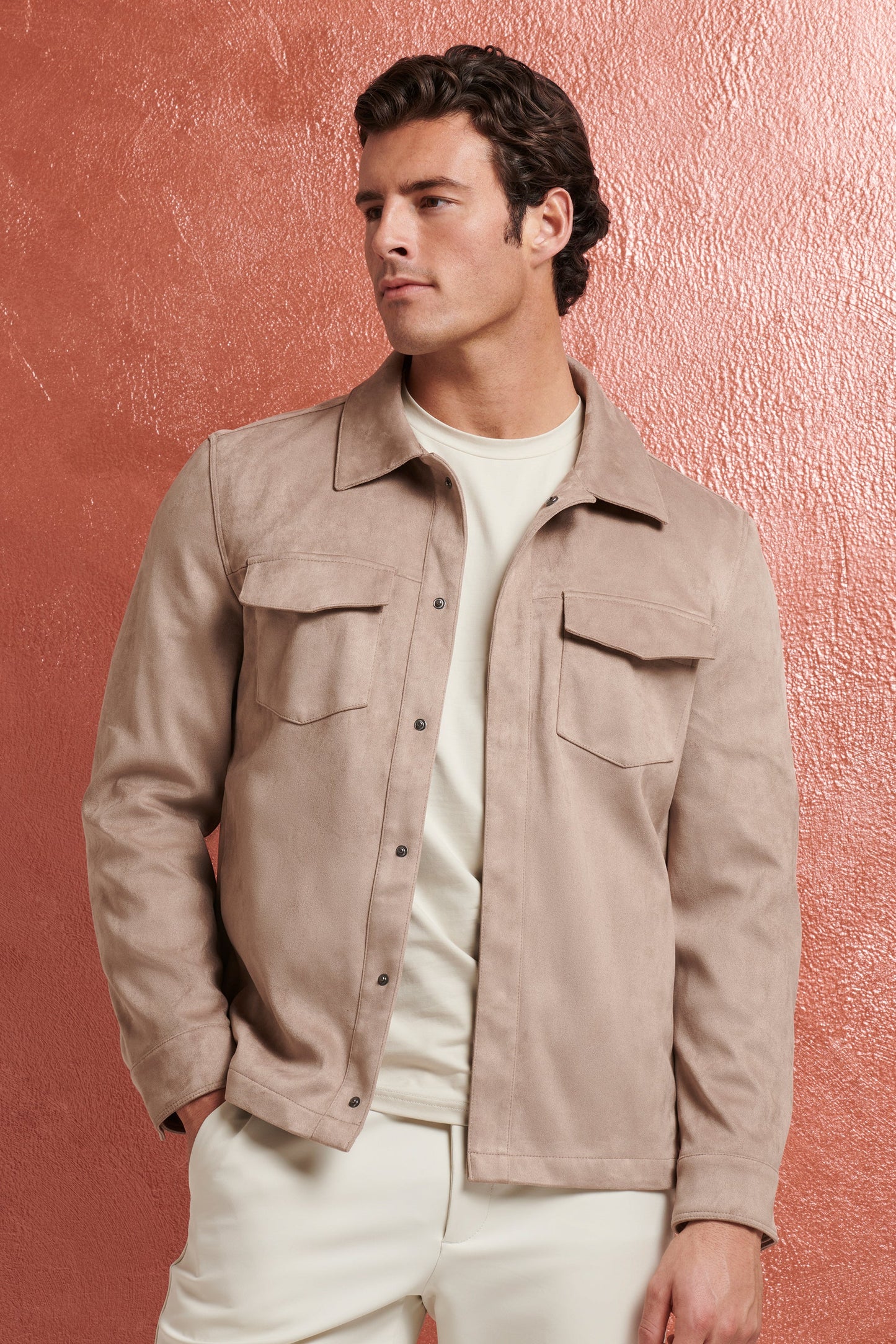 LA CAMISA OVERSHIRT DE SUEDE SINTÉTICO PIO